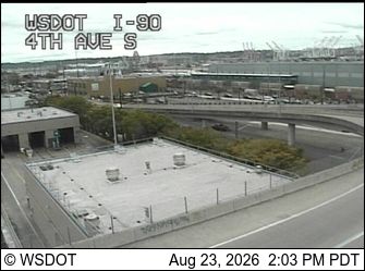 Traffic Cam Seattle: I-90 at MP 2: 4th Ave S, EB