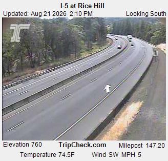 Traffic Cam Drain: I-5 at Rice Hill