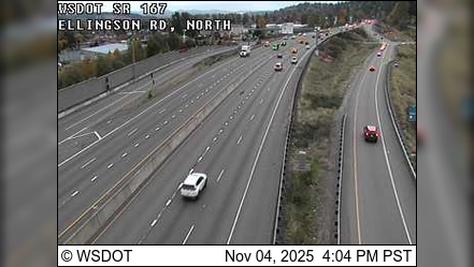 Traffic Cam Algona: SR 167 at MP 12.4: Ellingson Rd, N