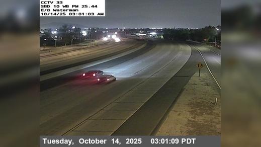 Traffic Cam San Bernardino › West: I-10 : (33) East of Waterman