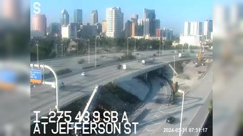 Traffic Cam Tampa Heights: I-275 at Jefferson St