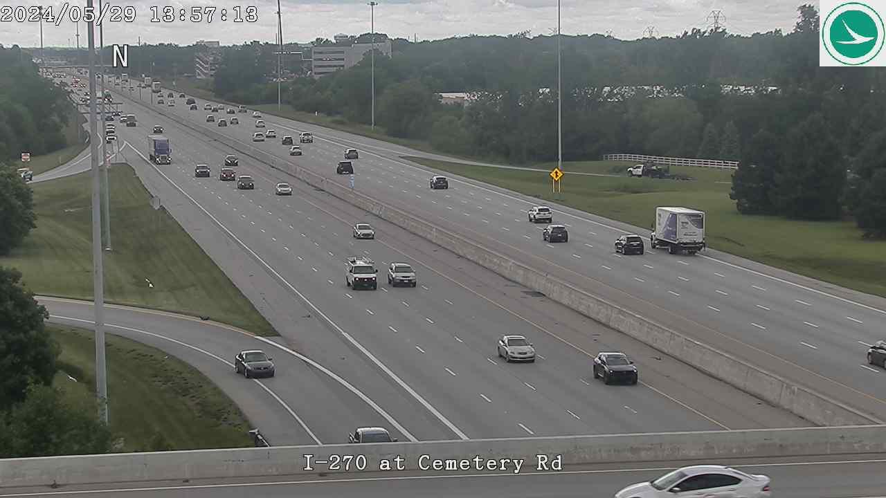 Traffic Cam Hilliard: I-270 at Cemetery Rd