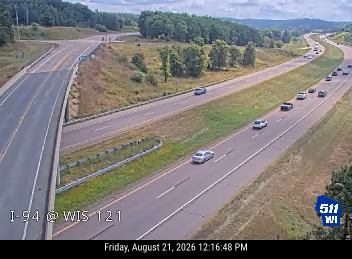 Traffic Cam River Prairie: I-94 at WIS 121