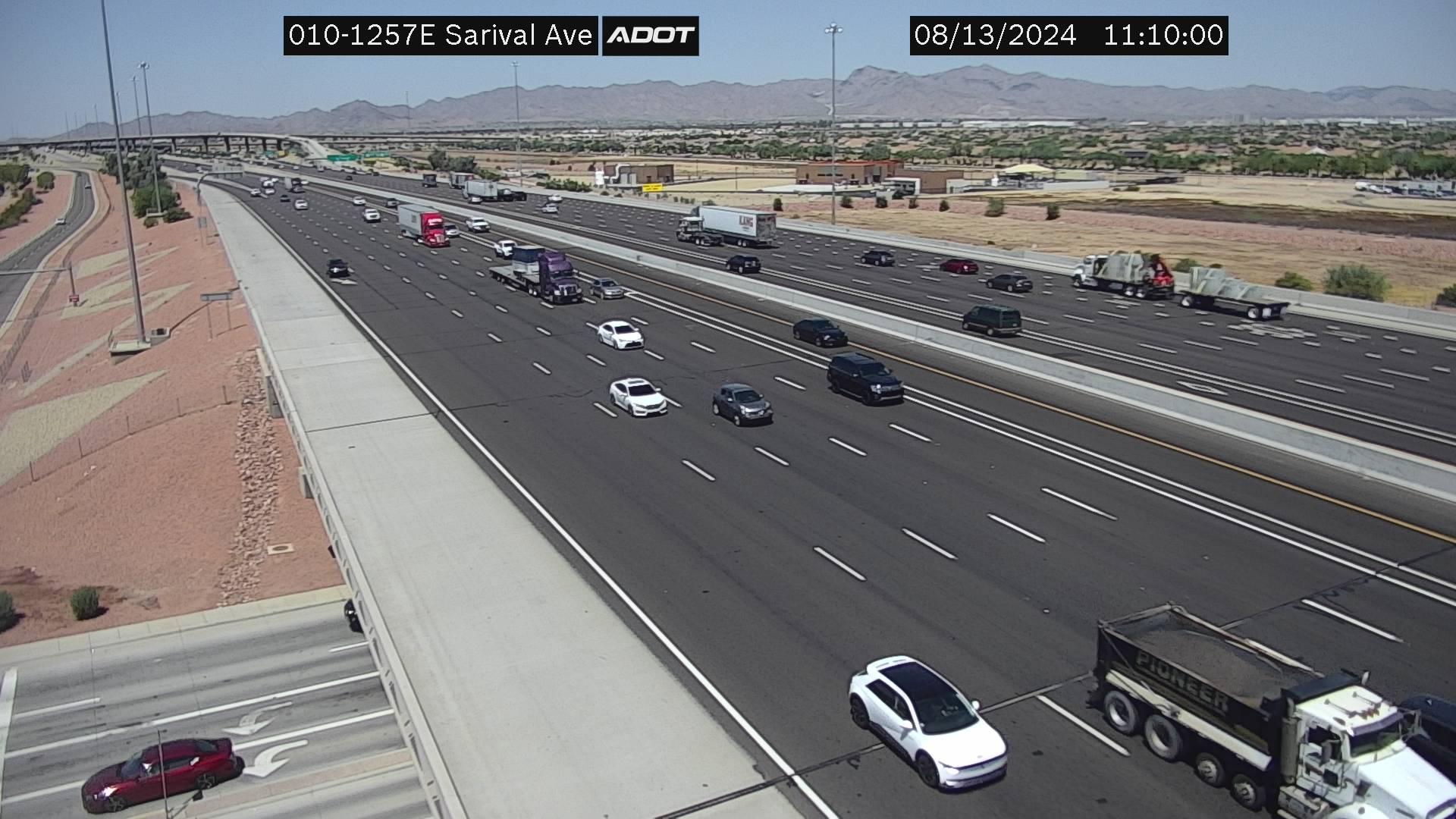 Traffic Cam Goodyear › East: I-10 EB 125.70 @Sarival Ave