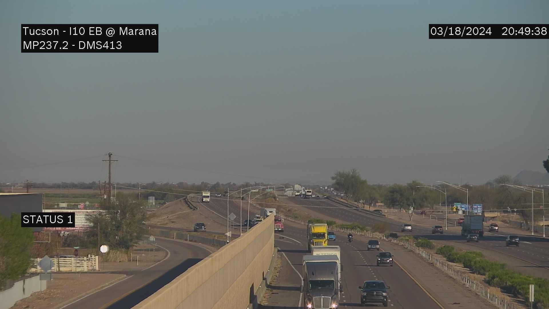 Traffic Cam Marana › East: I-10 EB 237.20