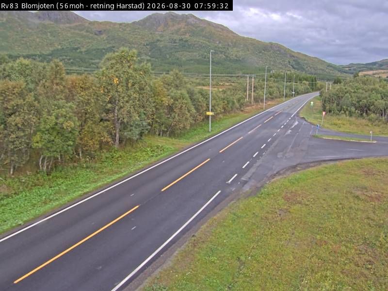 Traffic Cam Sorvik: R83 Blomjoten (Harstad)