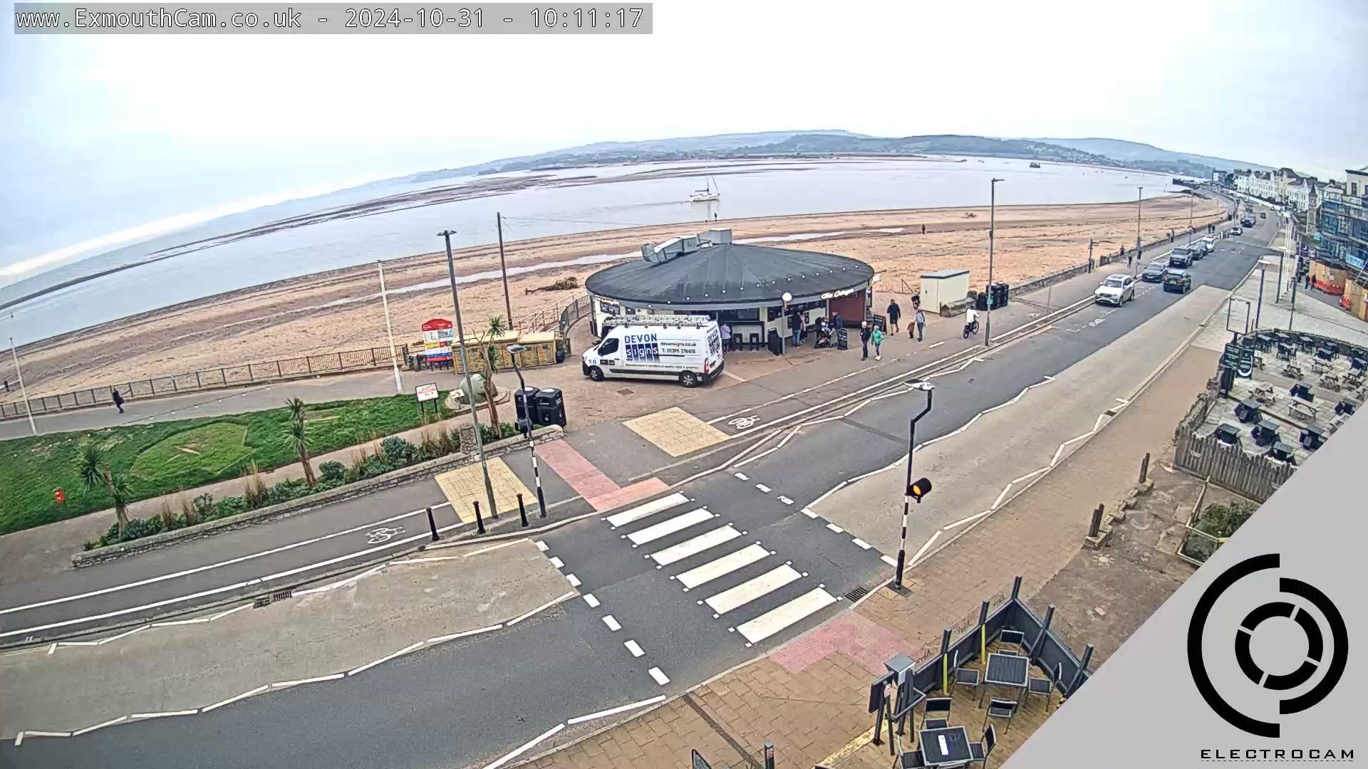 Traffic Cam East Devon: The Exmouth Seafront Beach Webcam - Live Streaming Interactive Webcam