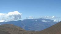 Letzte Tageslichtansicht von Hanaipoe: Mauna Loa Mt. (looking to South from Mauna Kea Observatory)