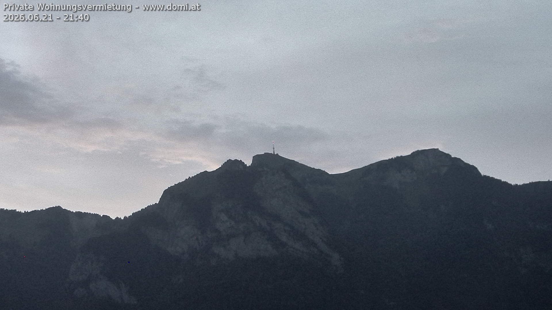 Rüte: Hoher Kasten - Schweiz, Sankt Gallen: Hoher Kasten aus einer Distanz von 5.000 Metern sehr stark gezoomt