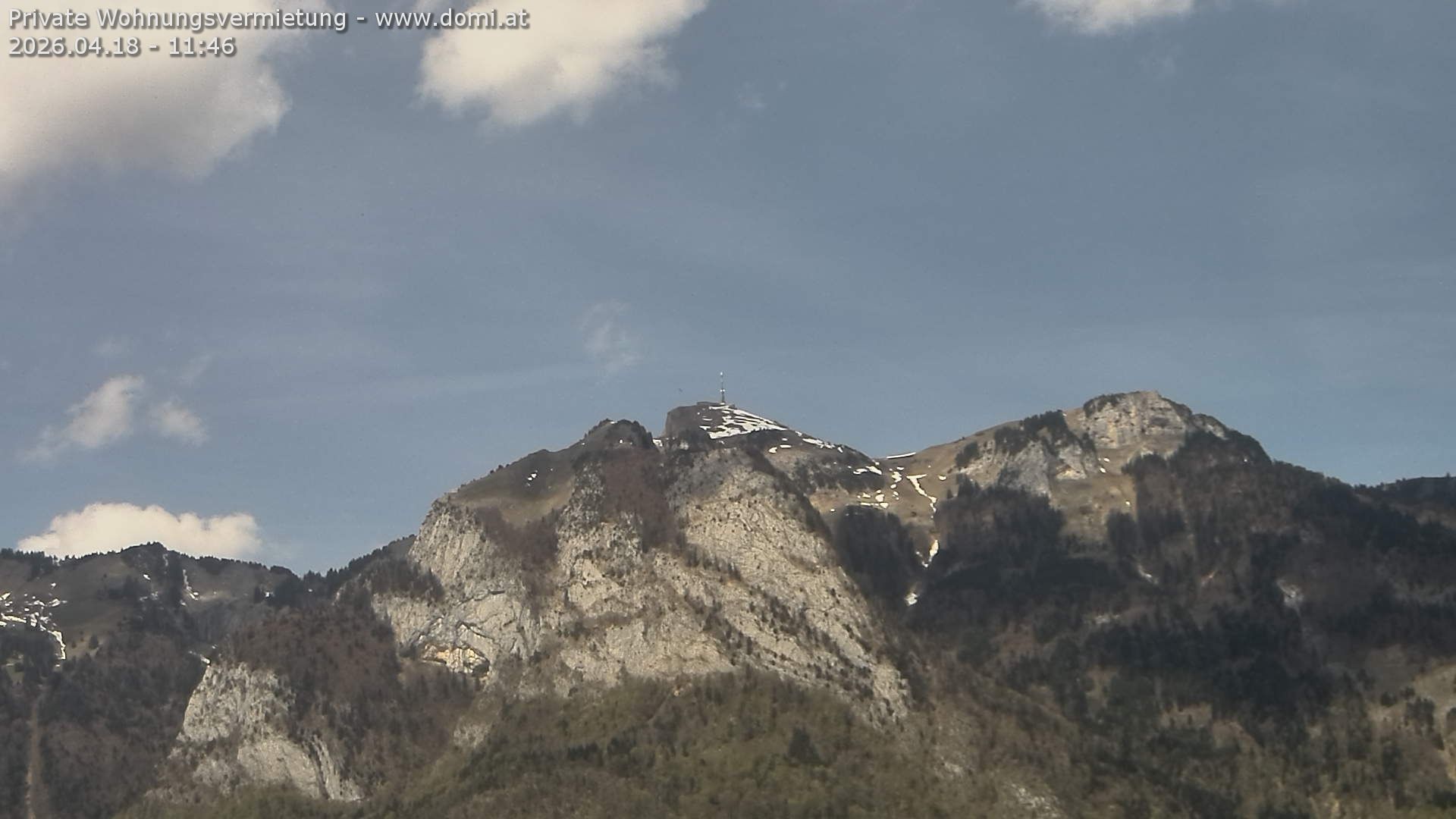 Rüte: Hoher Kasten - Schweiz, Sankt Gallen: Hoher Kasten aus einer Distanz von 5.000 Metern sehr stark gezoomt
