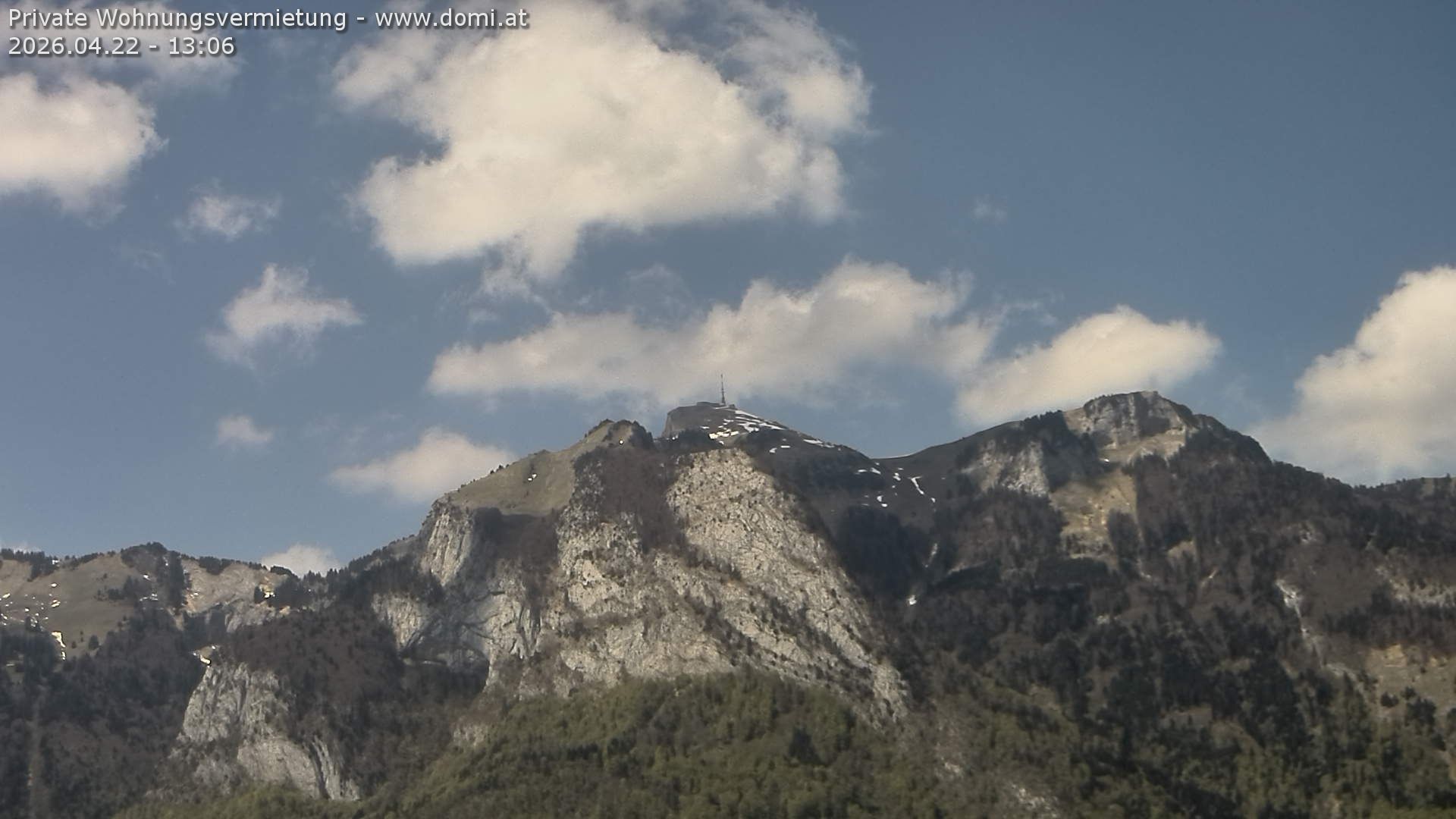 Rüte: Hoher Kasten - Schweiz, Sankt Gallen: Hoher Kasten aus einer Distanz von 5.000 Metern sehr stark gezoomt