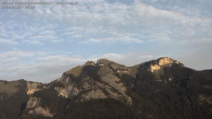 Rüte: Hoher Kasten - Sankt Gallen: Hoher Kasten aus einer Distanz von 5.000 Metern sehr stark gezoomt