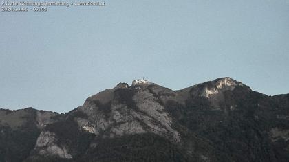 Rüte: Hoher Kasten - Sankt Gallen: Hoher Kasten aus einer Distanz von 5.000 Metern sehr stark gezoomt