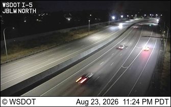 Traffic Cam University Place: I-5 at MP 121.3: JBLM North