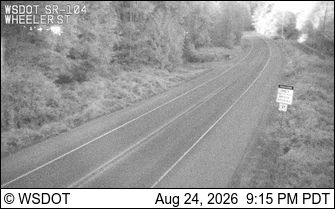 Traffic Cam Port Gamble › West: SR 104 at MP 15.9: Wheeler St Looking West