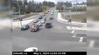 Central Saanich > West: Hwy 17 at Mt Newton Cross Rd, looking west - Day time