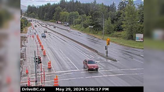 Traffic Cam North Cowichan › South: Hwy 1, at Herd Rd/Cowichan Valley Hwy, about 5 km north of Duncan, looking south