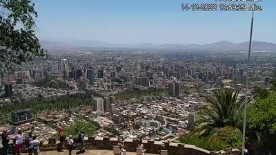 Daylight webcam view from Cerro San Cristóbal › South West: Santiago De Chile