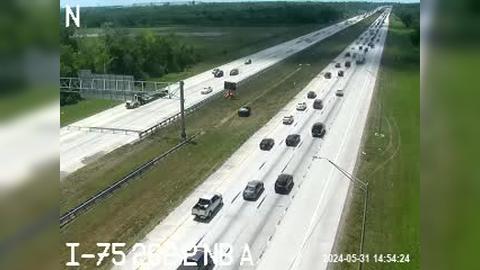 Traffic Cam Temple Terrace Junction: I-75 S of Tampa Exec Airport