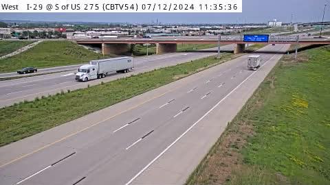 Traffic Cam Council Bluffs: CB - I-29 @ S of US 275 (54)