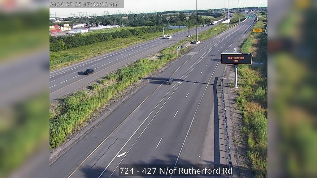 Traffic Cam Vaughan: Highway 427 North of Rutherford Road