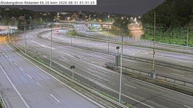 Traffic Cam Sanna: Älvsborgsbron Rödasten E6.20 bom
