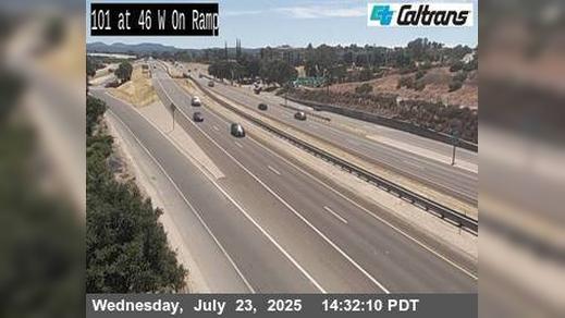 Traffic Cam ˌpæsə ˈroʊbʊlz › North: US-101 : SR-46 West Onramp