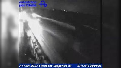 Preview delle webcam di Ancona: A14 km. 222,14 imbocco Sappanico dx