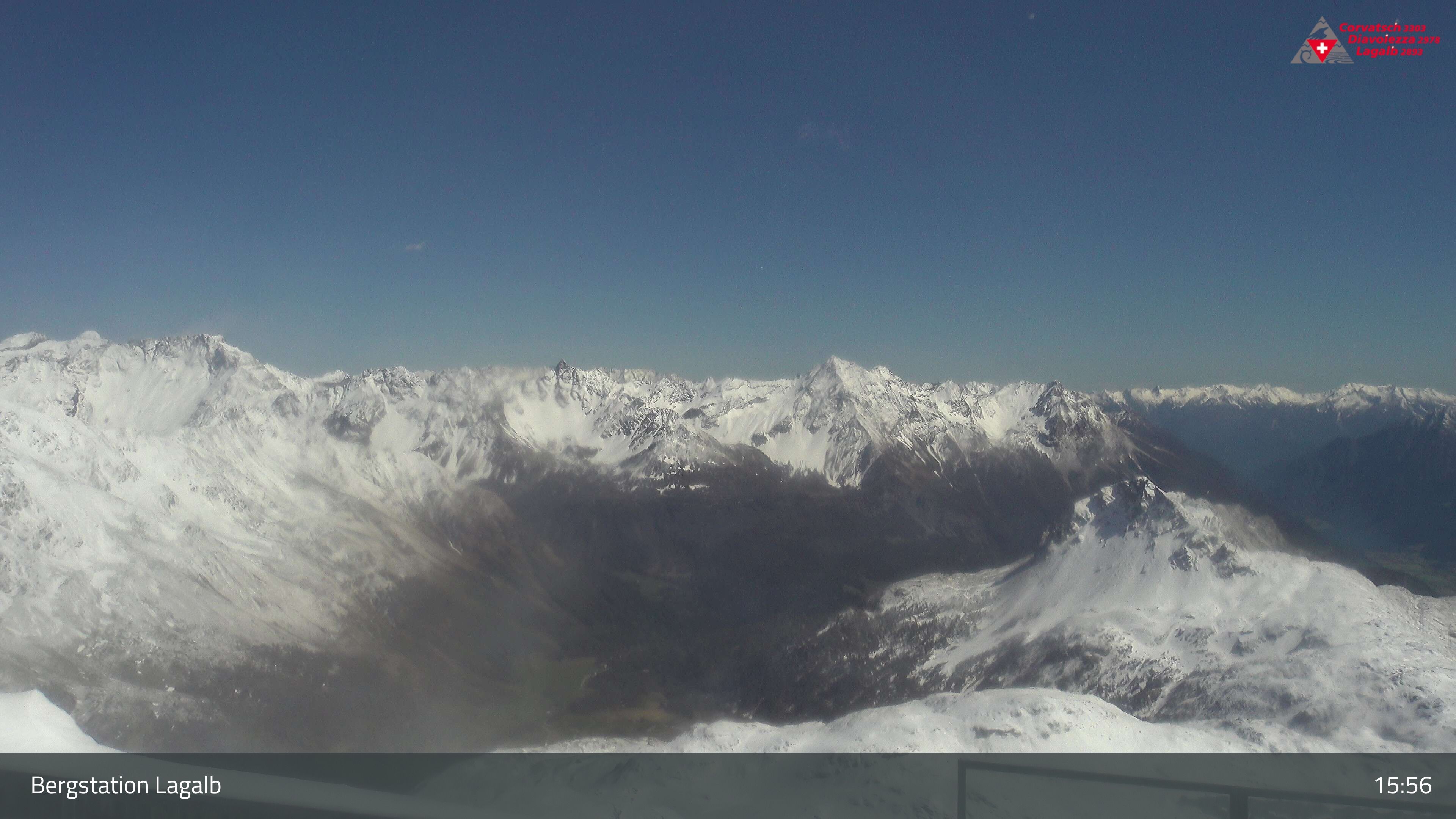 Pontresina: Bergstation Lagalb, Lagalb, Sicht Poschiavo