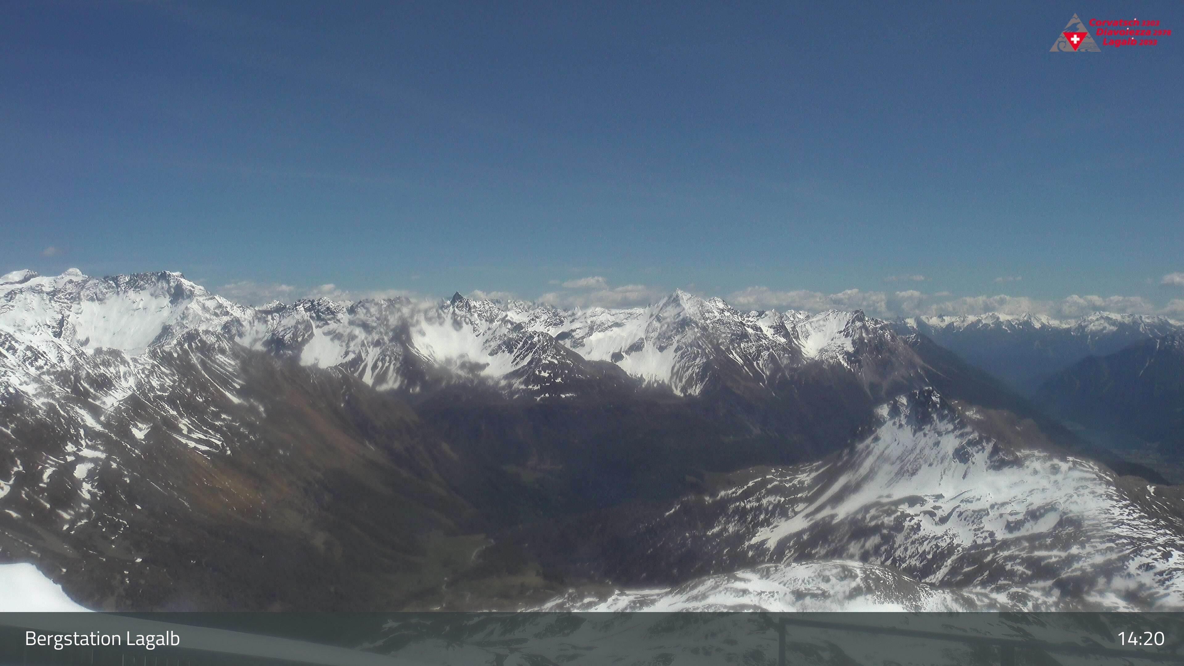 Pontresina: Bergstation Lagalb, Lagalb, Sicht Poschiavo