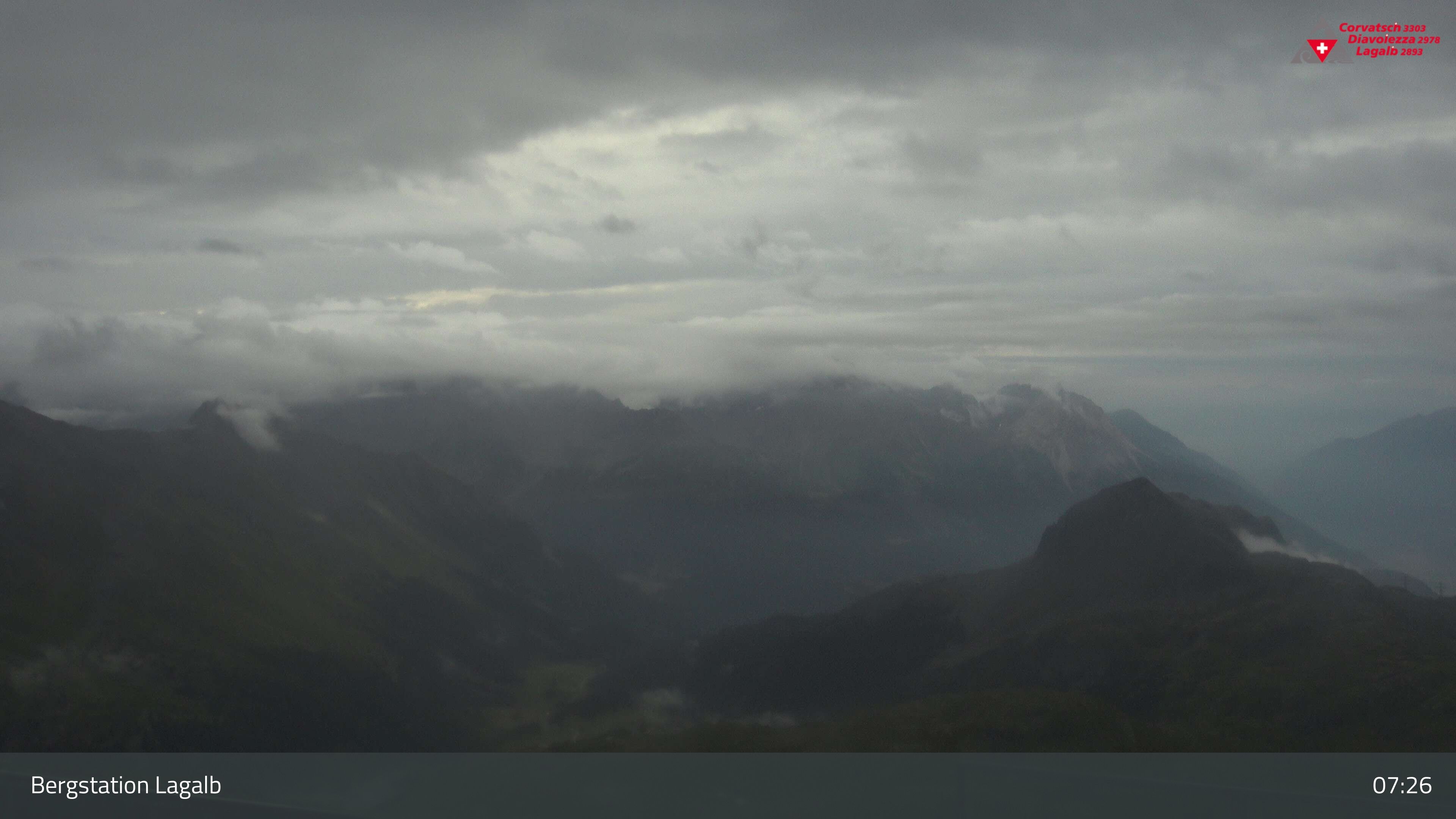 Pontresina: Bergstation Lagalb, Lagalb, Sicht Poschiavo