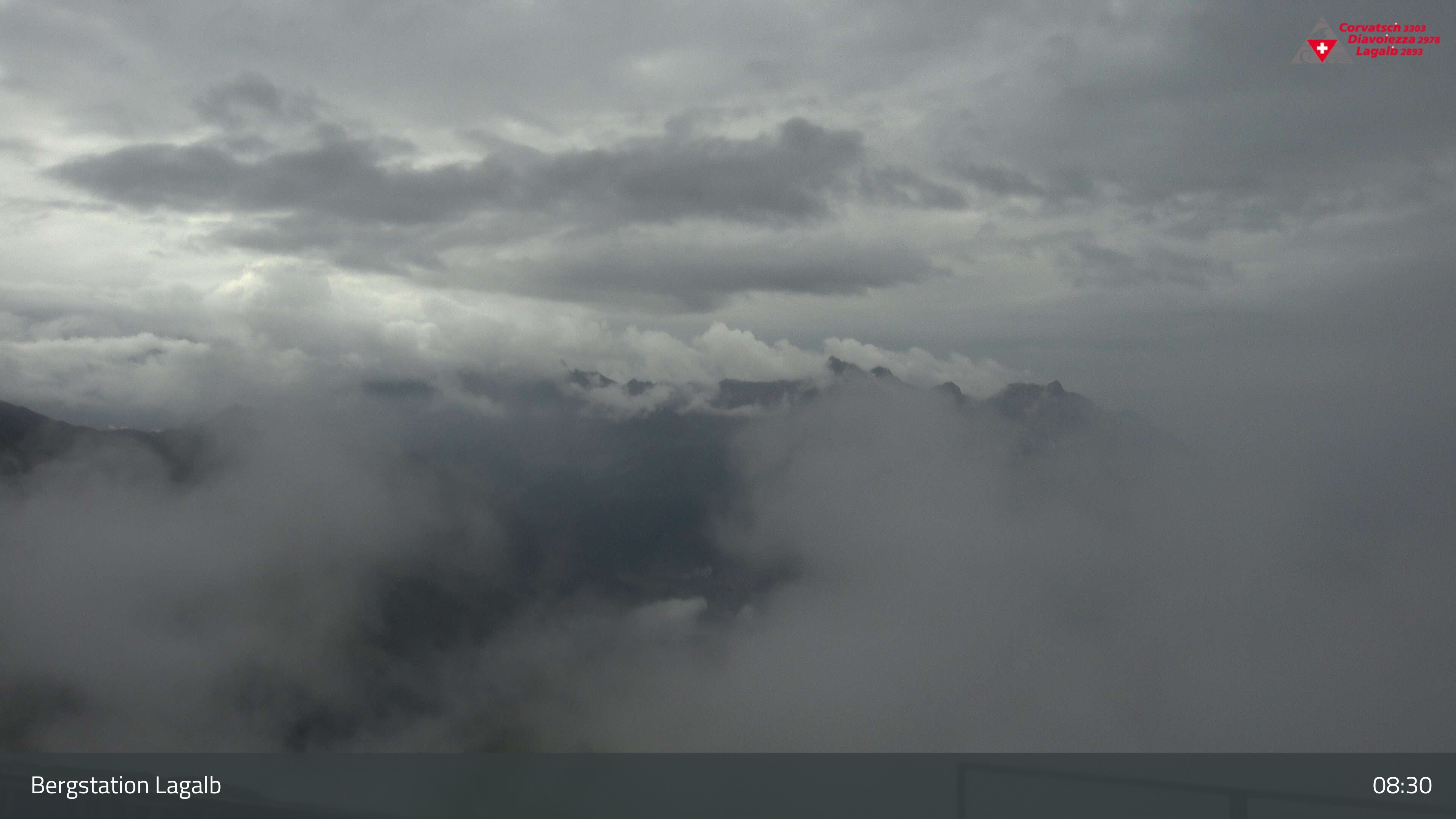 Pontresina: Bergstation Lagalb, Lagalb, Sicht Poschiavo