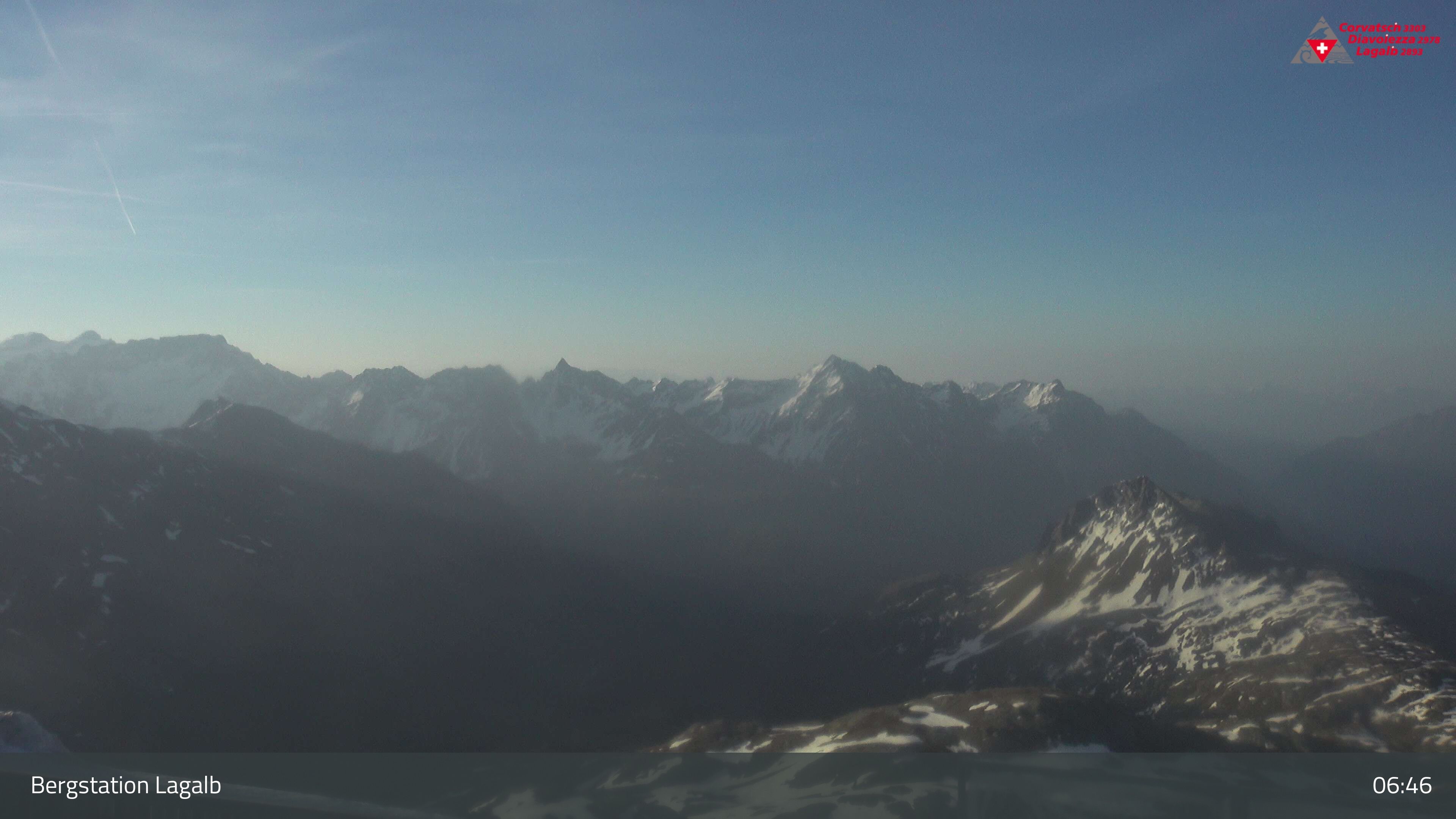 Pontresina: Bergstation Lagalb, Lagalb, Sicht Poschiavo