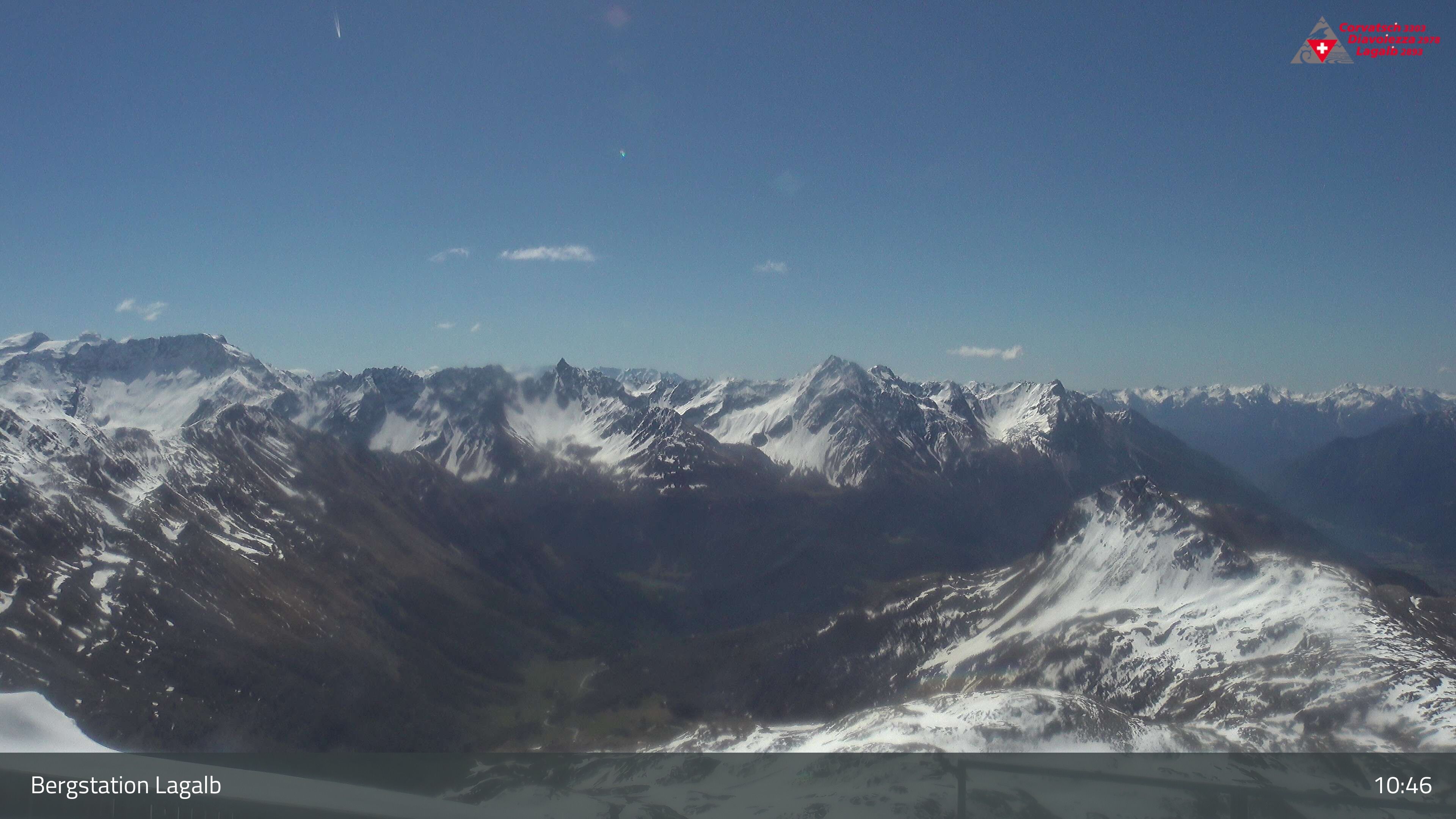 Pontresina: Bergstation Lagalb, Lagalb, Sicht Poschiavo