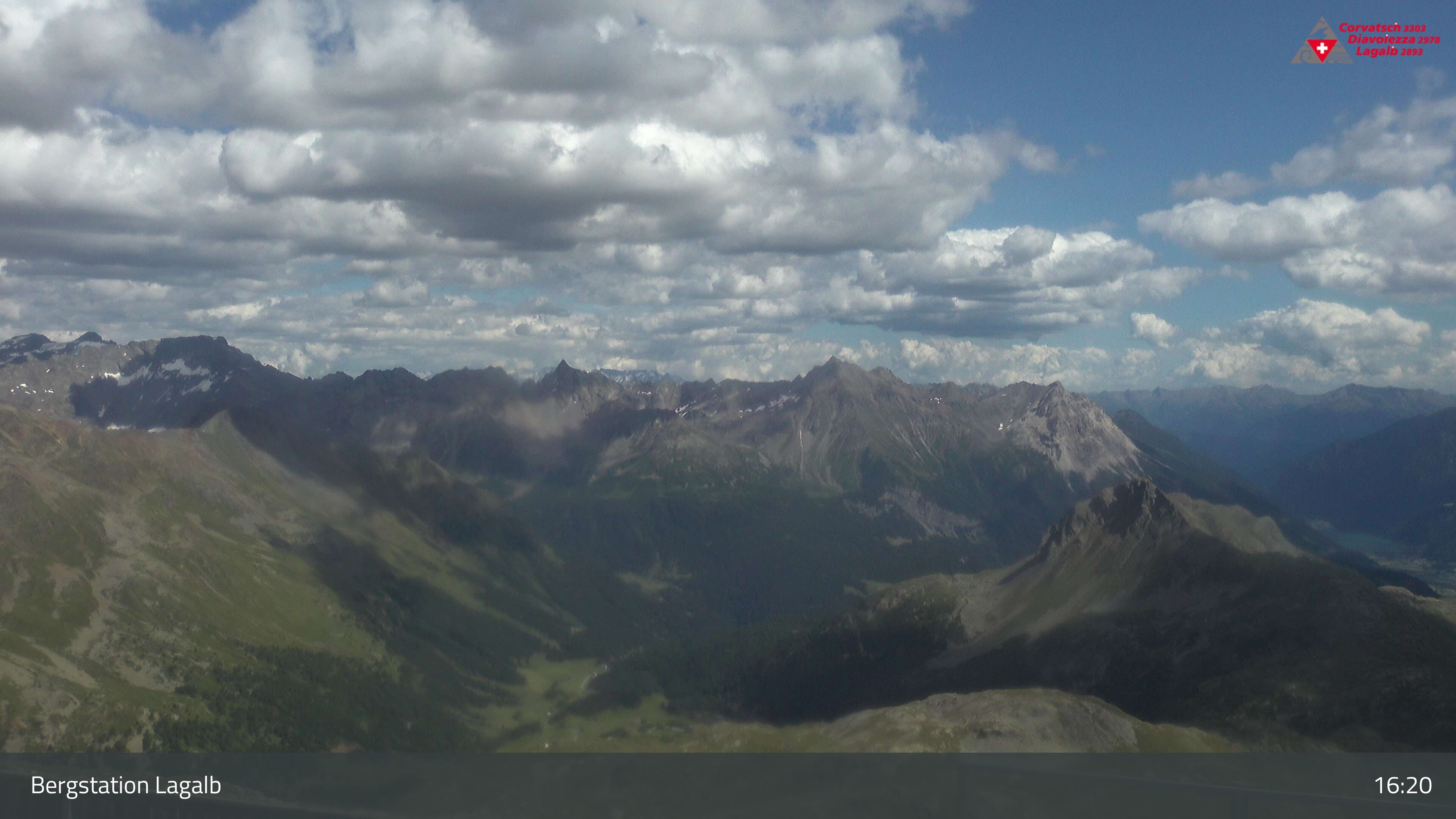 Pontresina: Bergstation Lagalb, Lagalb, Sicht Poschiavo