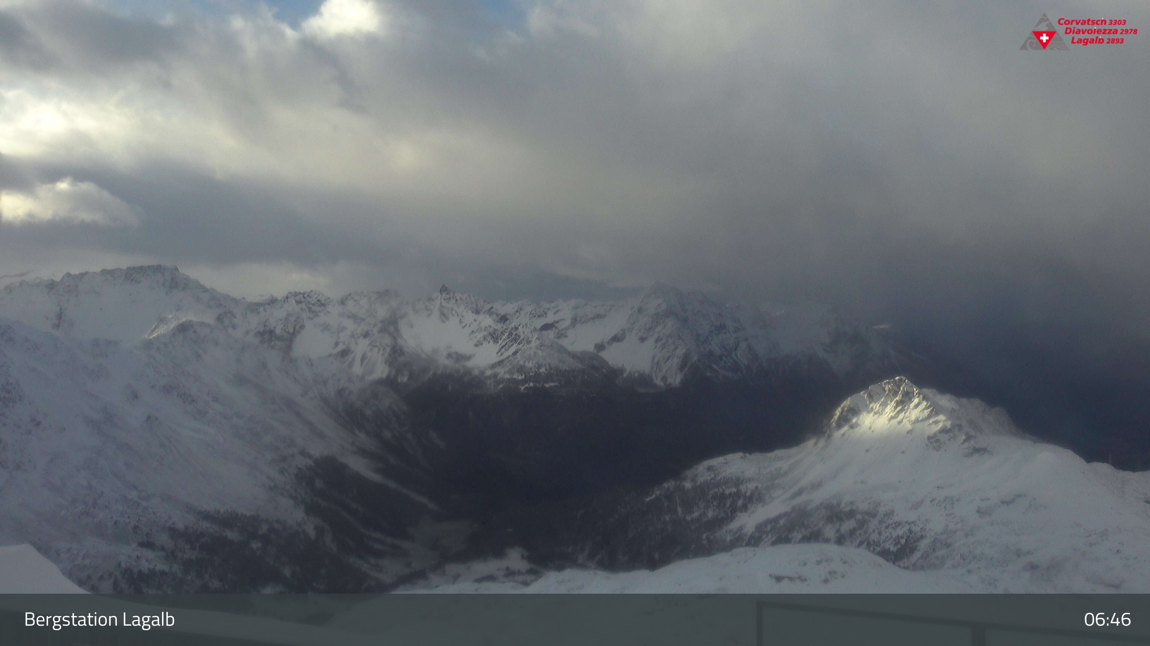 Pontresina: Bergstation Lagalb, Lagalb, Sicht Poschiavo