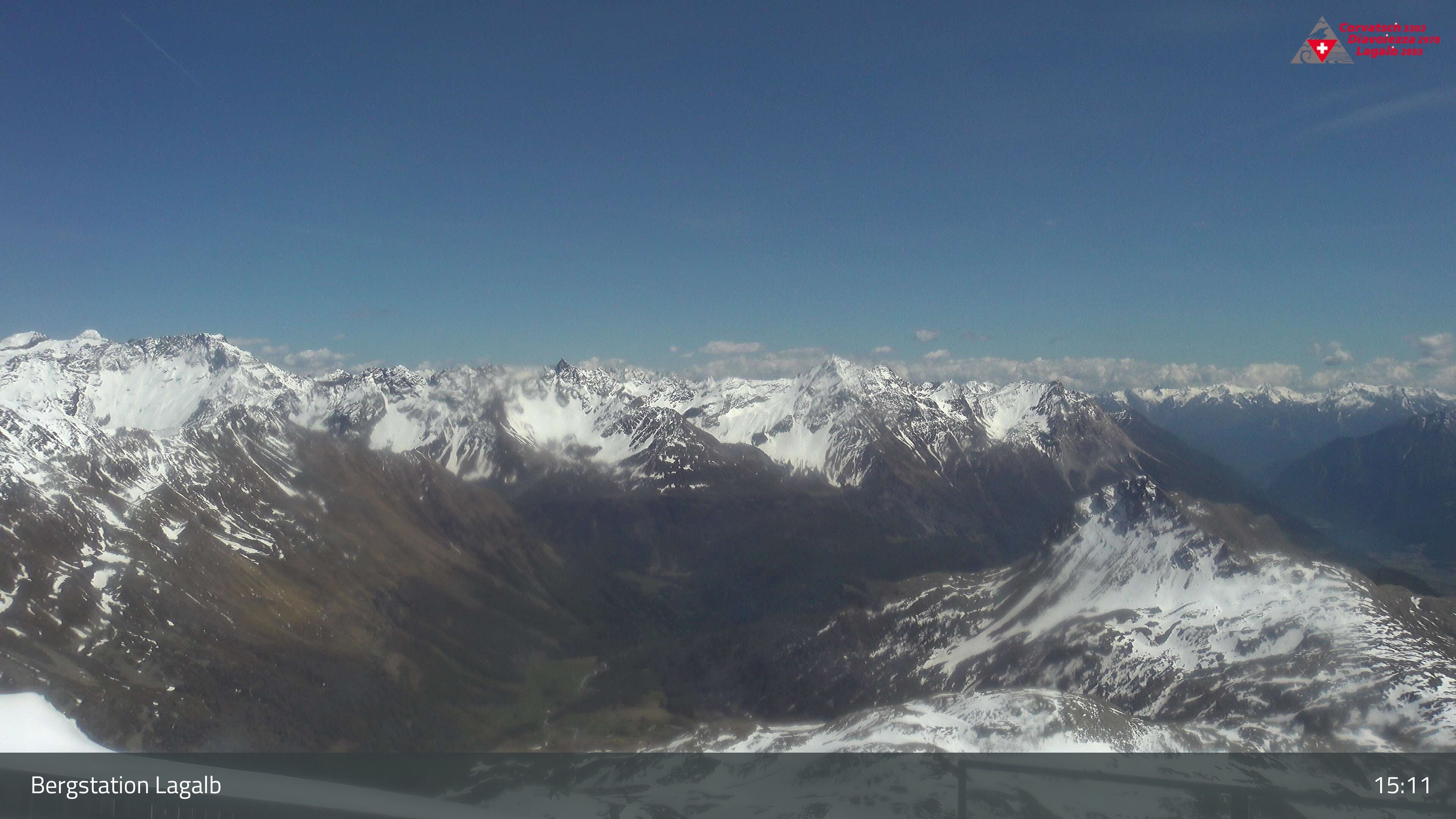 Pontresina: Bergstation Lagalb, Lagalb, Sicht Poschiavo
