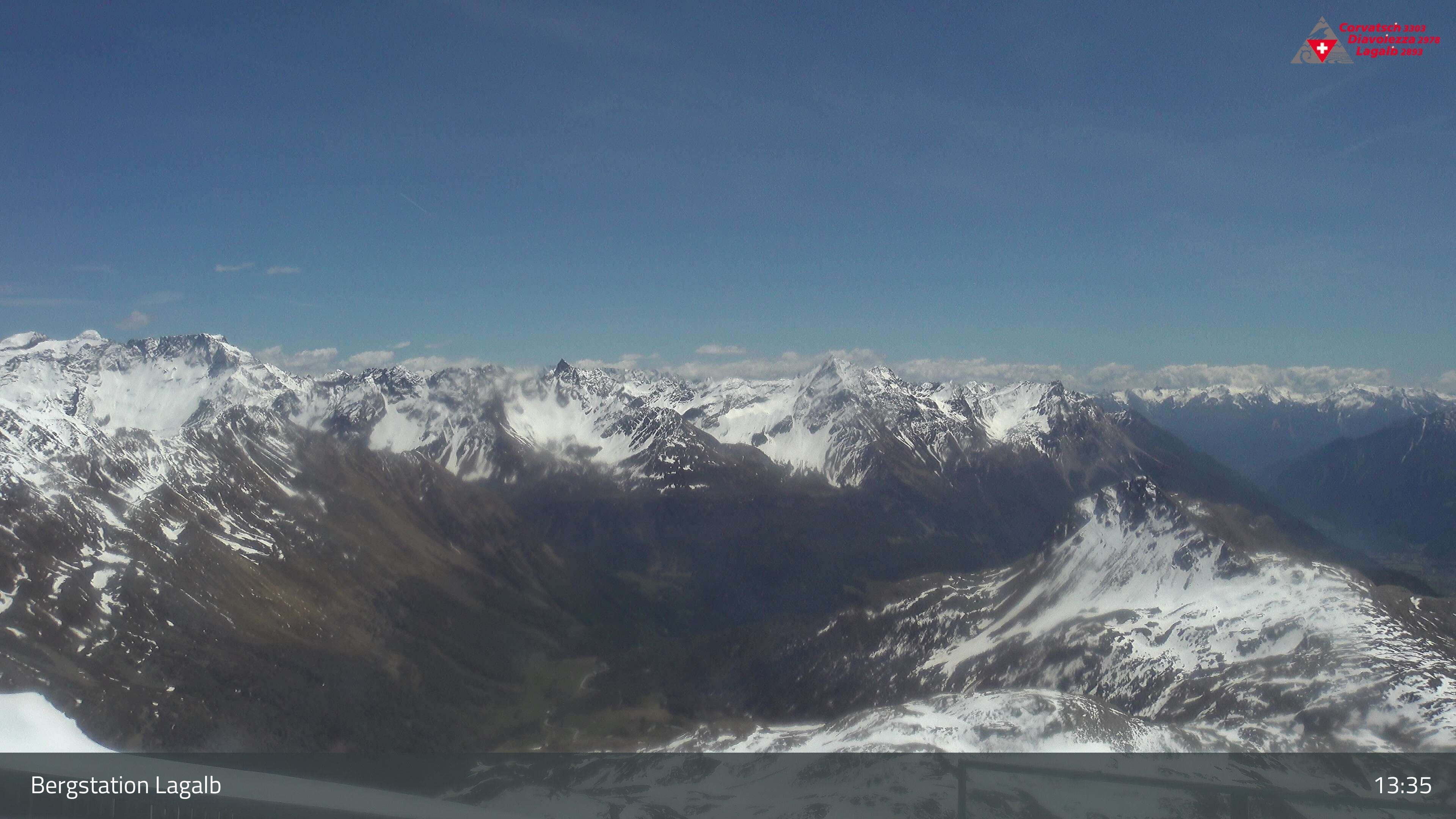 Pontresina: Bergstation Lagalb, Lagalb, Sicht Poschiavo