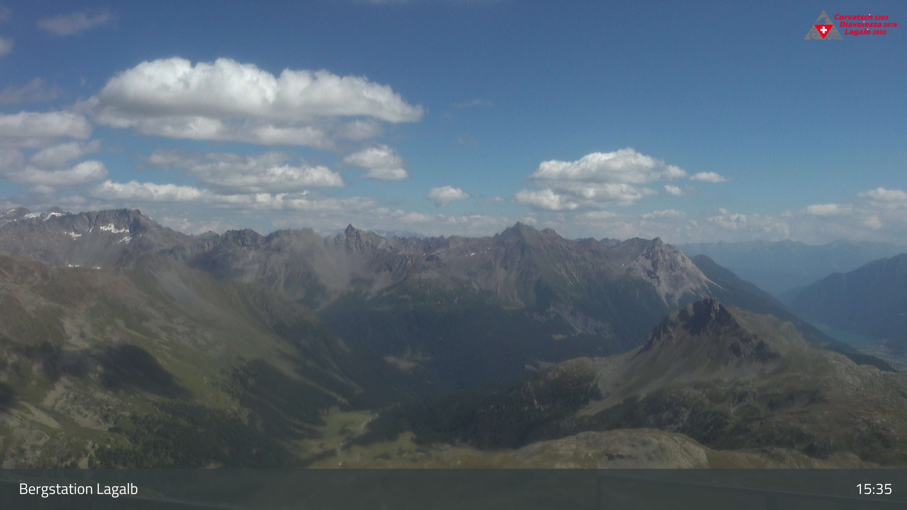 Pontresina: Bergstation Lagalb, Lagalb, Sicht Poschiavo