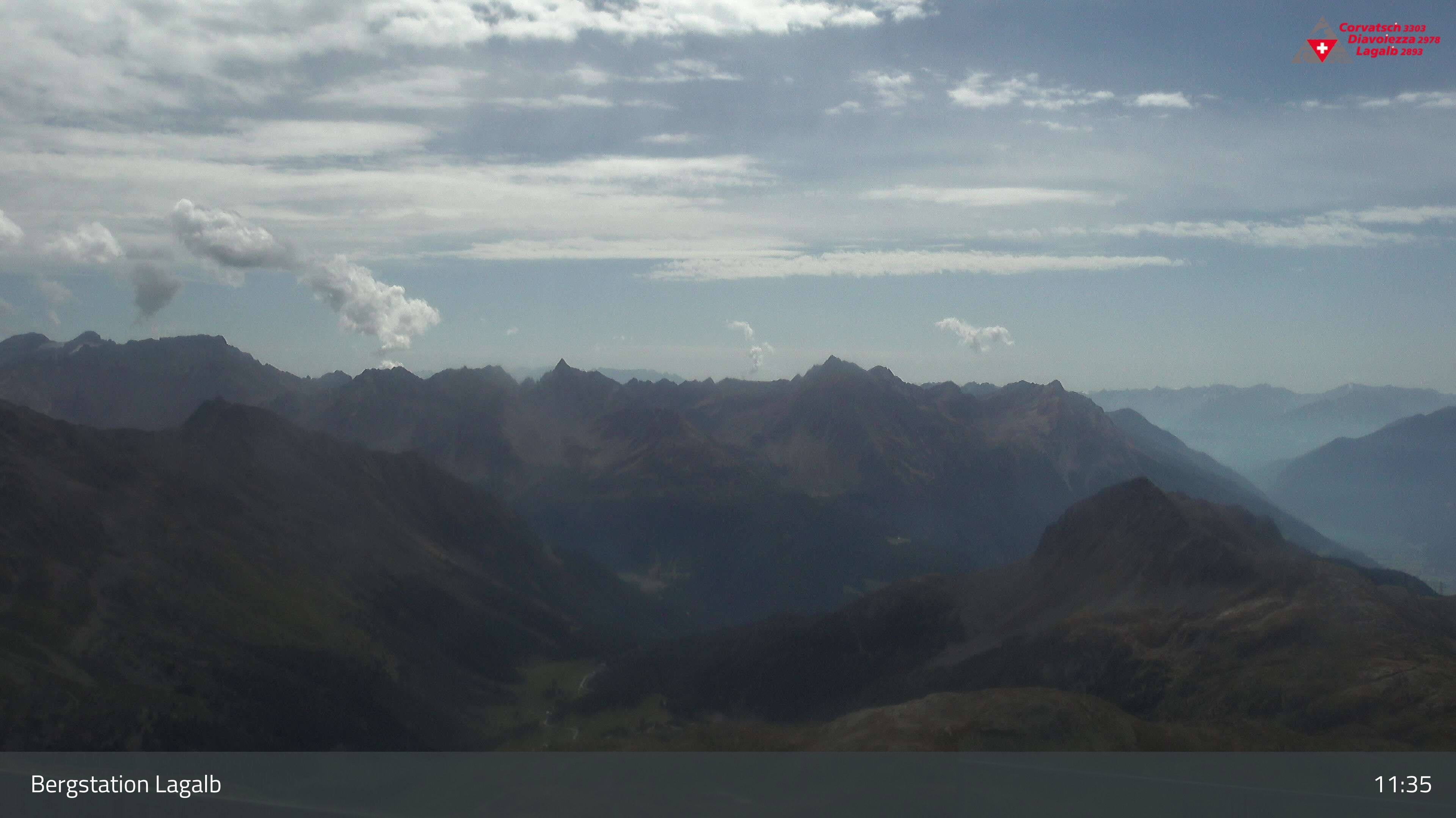 Pontresina: Bergstation Lagalb, Lagalb, Sicht Poschiavo