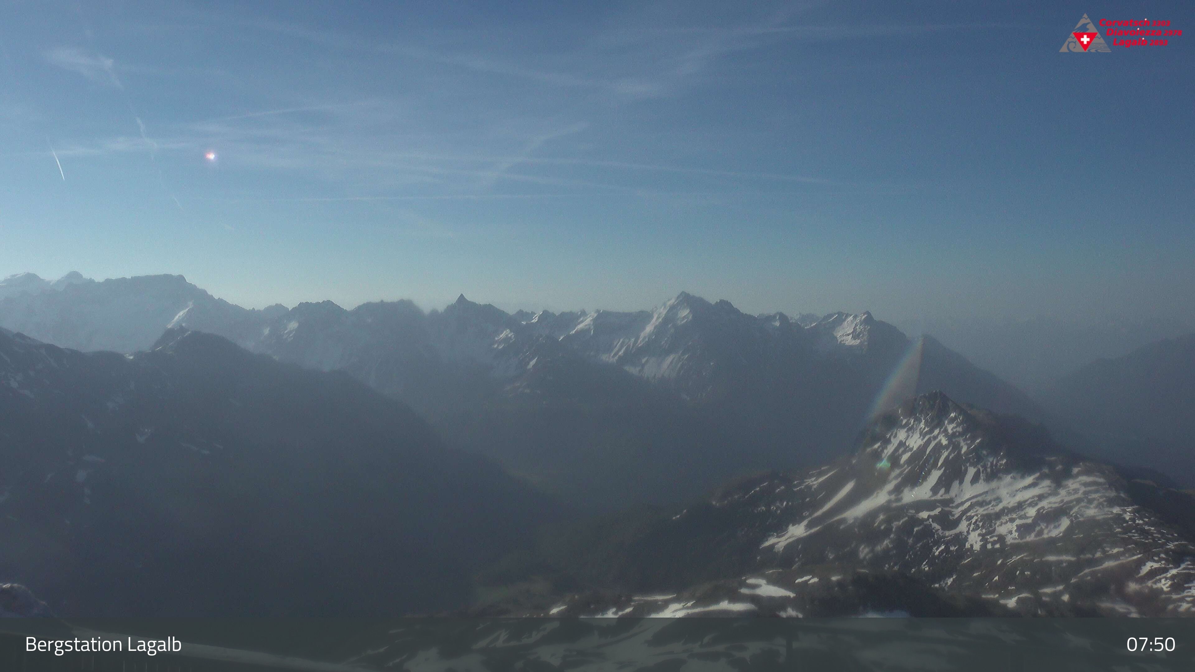Pontresina: Bergstation Lagalb, Lagalb, Sicht Poschiavo