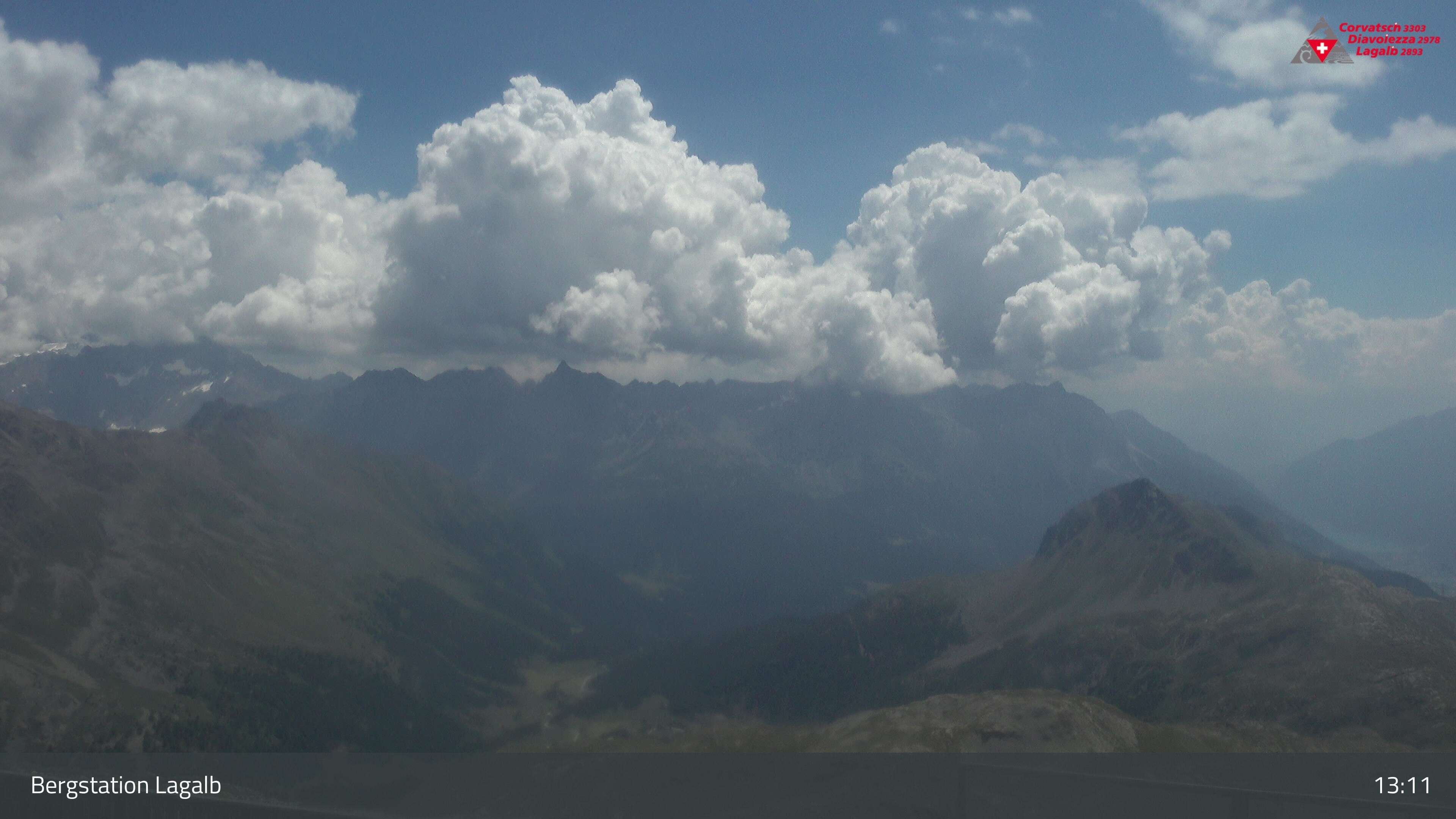 Pontresina: Bergstation Lagalb, Lagalb, Sicht Poschiavo