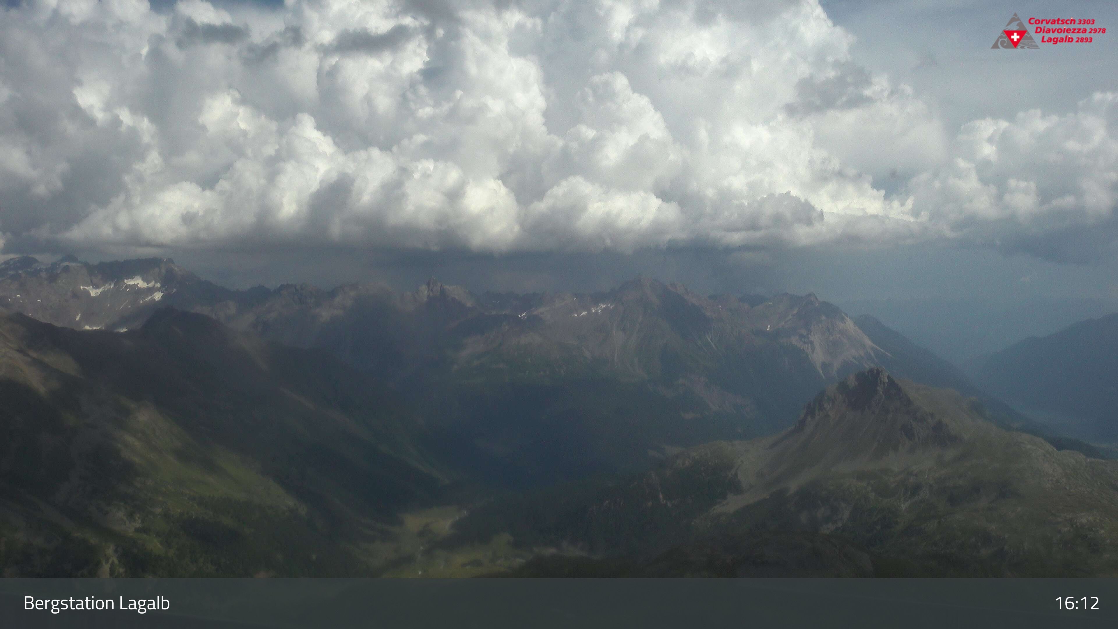 Pontresina: Bergstation Lagalb, Lagalb, Sicht Poschiavo
