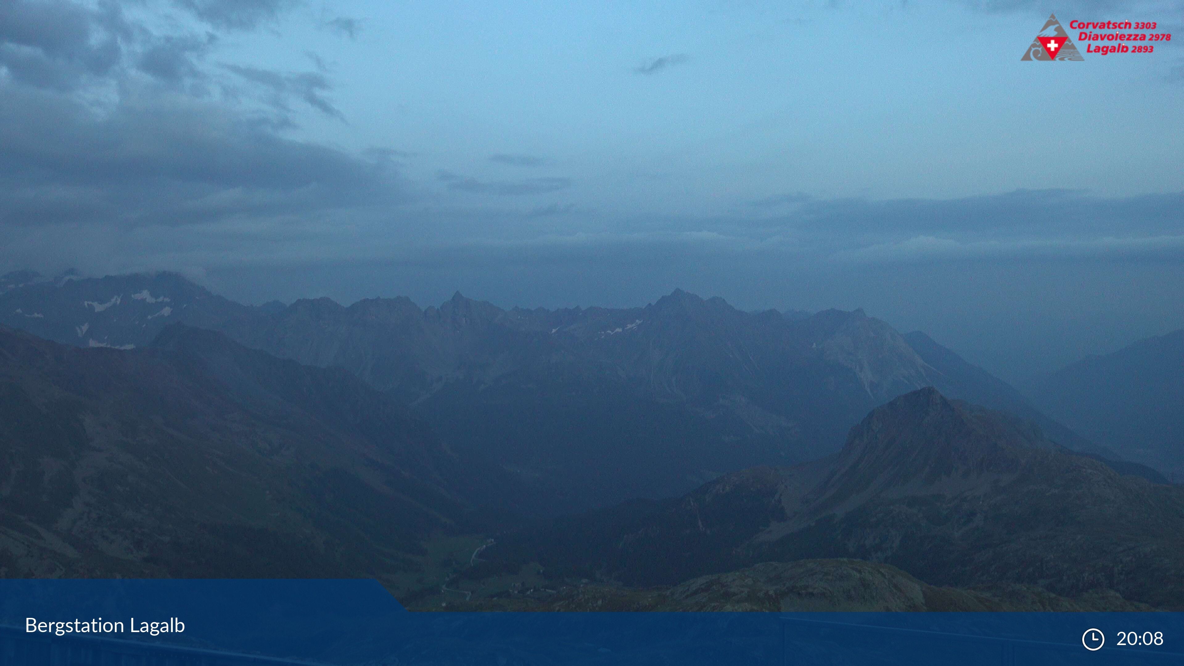 Pontresina: Bergstation Lagalb, Lagalb, Sicht Poschiavo