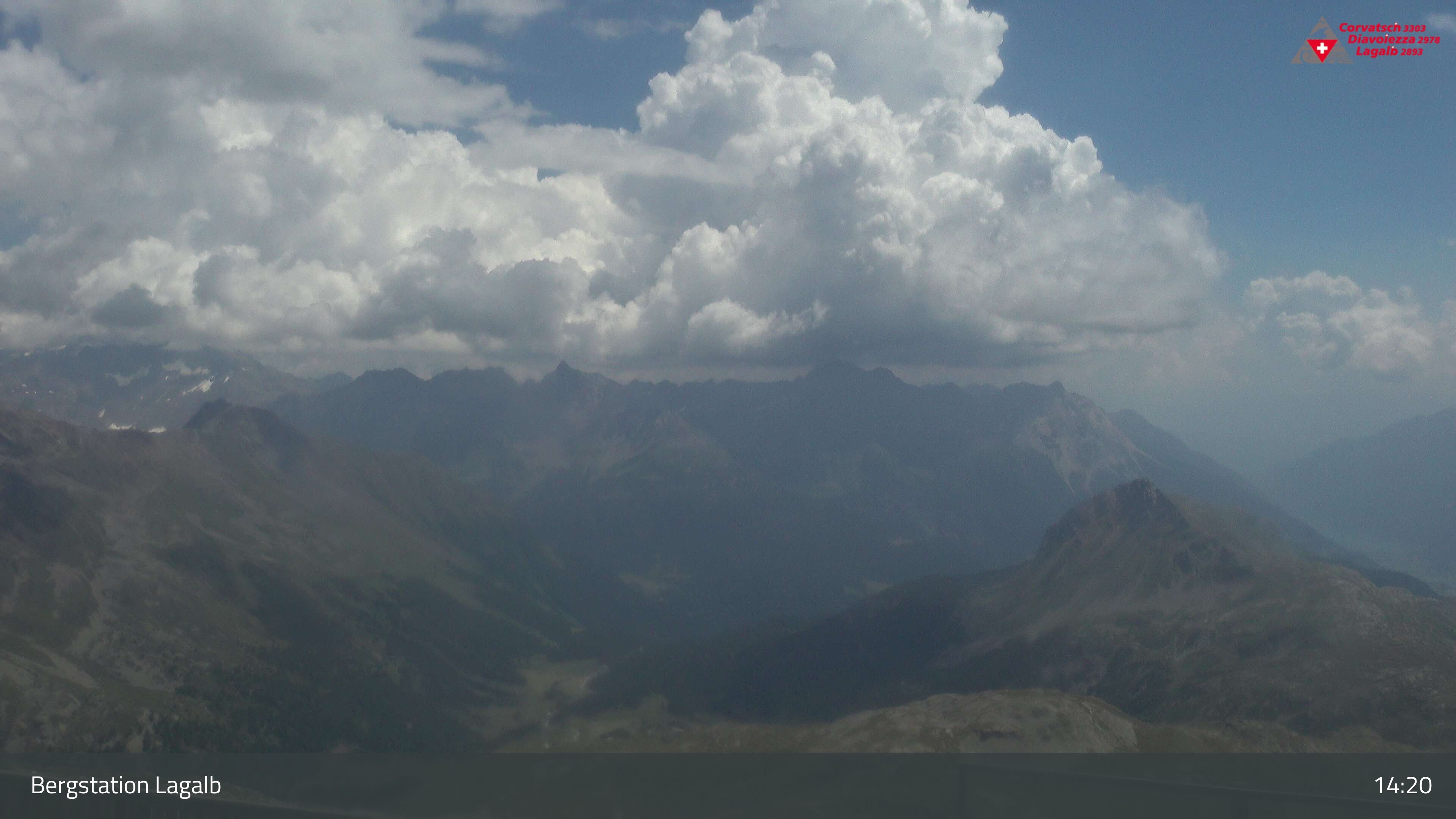 Pontresina: Bergstation Lagalb, Lagalb, Sicht Poschiavo