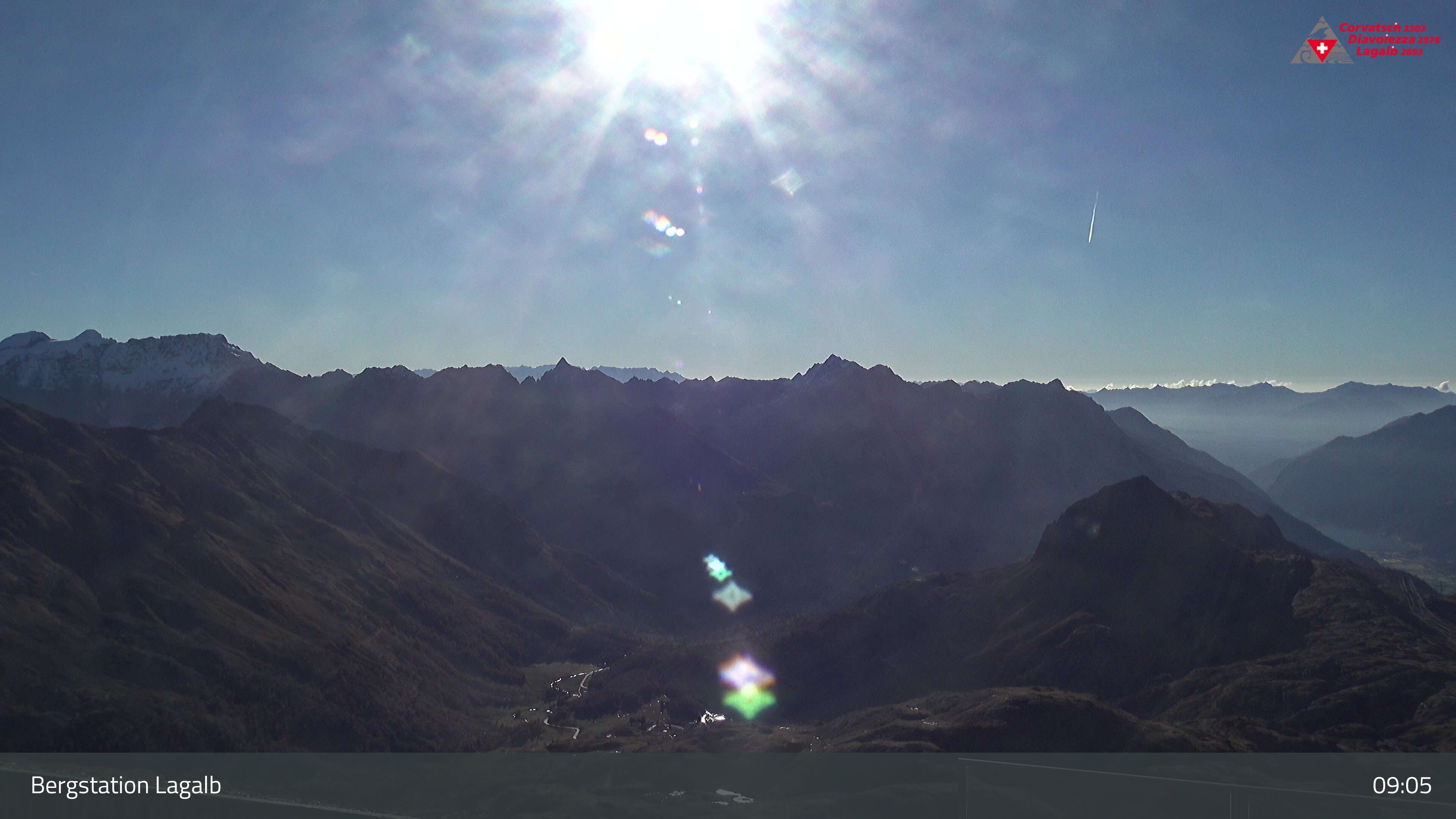 Pontresina: Bergstation Lagalb, Lagalb, Sicht Poschiavo