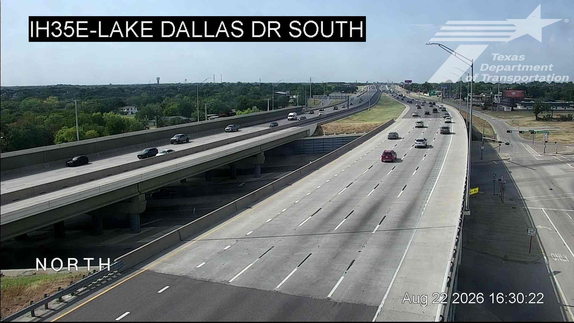 Traffic Cam Hickory Creek › North: IH35E @ Lake Dallas Dr South
