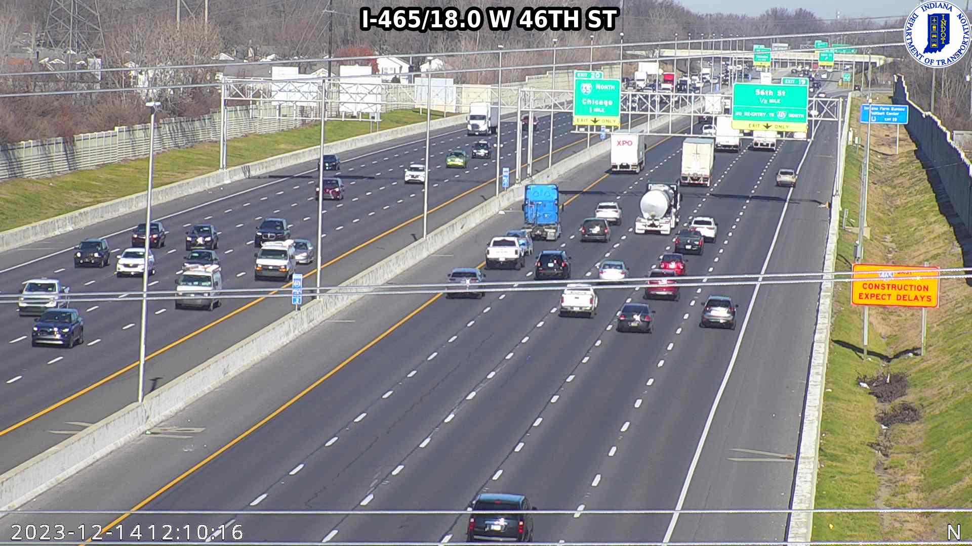 Traffic Cam Indianapolis: I-465: I-465/18.0 W 46TH ST