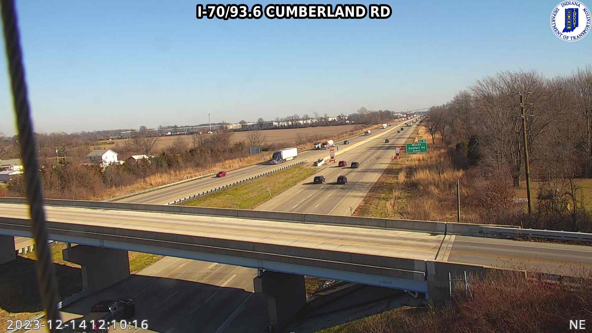 Traffic Cam Indianapolis: I-70: I-70/93.6 CUMBERLAND RD