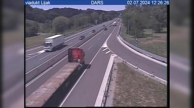 Zadnja slika ob 12h: Hitra cesta Razdrto - Vrtojba, viadukt Lijak pri Vogrskem